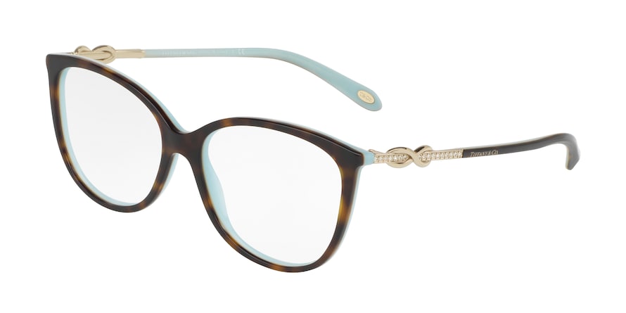 Tiffany TF2143B Oval Eyeglasses  8134-HAVANA/BLUE 53-15-140 - Color Map havana