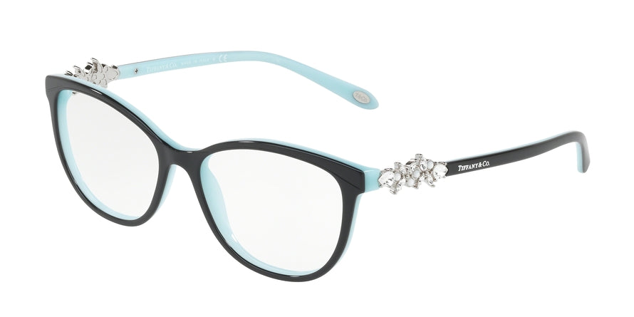 Tiffany TF2144BF Cat Eye Eyeglasses  8055-BLACK/BLUE 54-16-140 - Color Map black