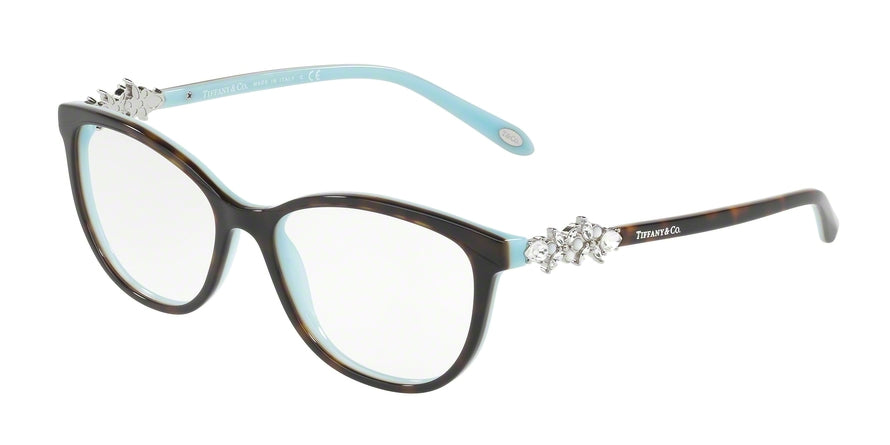 Tiffany TF2144BF Cat Eye Eyeglasses  8134-HAVANA/BLUE 54-16-140 - Color Map havana