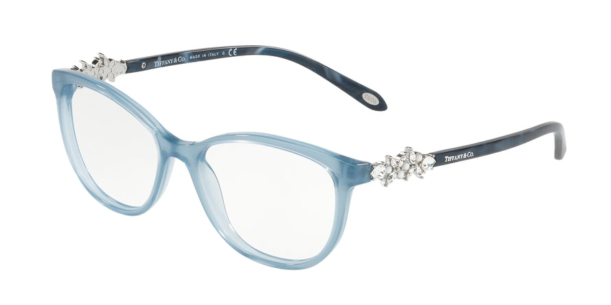 Tiffany TF2144BF Cat Eye Eyeglasses  8220-OPAL BLUE 54-16-140 - Color Map blue