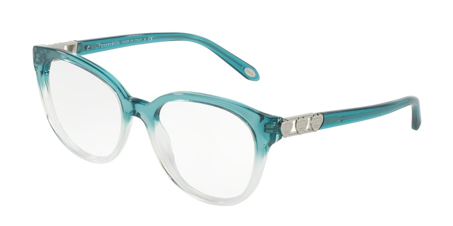 Tiffany TF2145F Phantos Eyeglasses  8223-TRANSP PETROLEUM GRAD BLUE 54-18-140 - Color Map blue