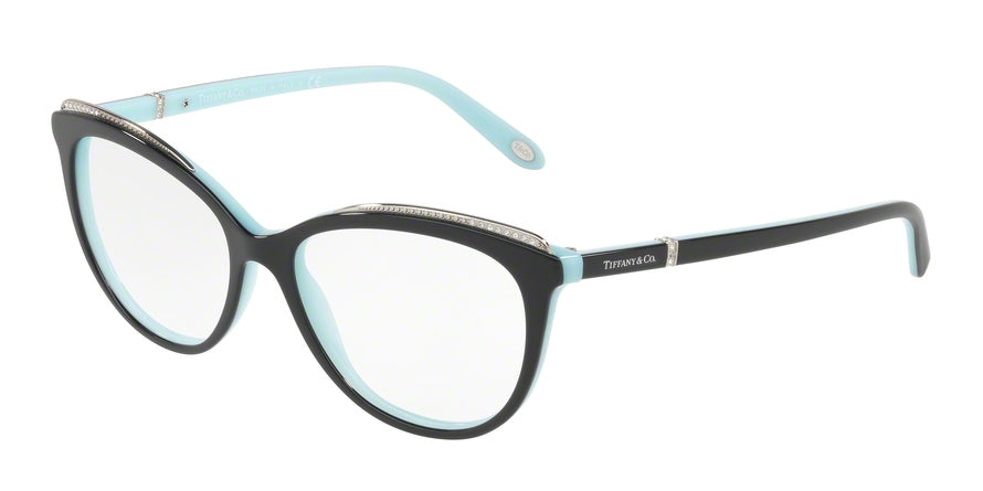 Tiffany TF2147BF Cat Eye Eyeglasses  8055-BLACK/BLUE 54-16-140 - Color Map black