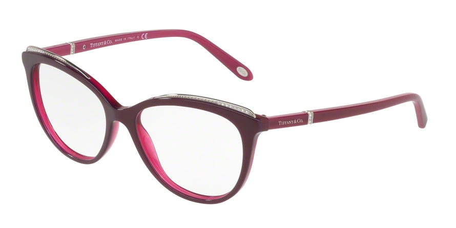Tiffany TF2147BF Cat Eye Eyeglasses  8173-PEARL PLUM 54-16-140 - Color Map purple/reddish