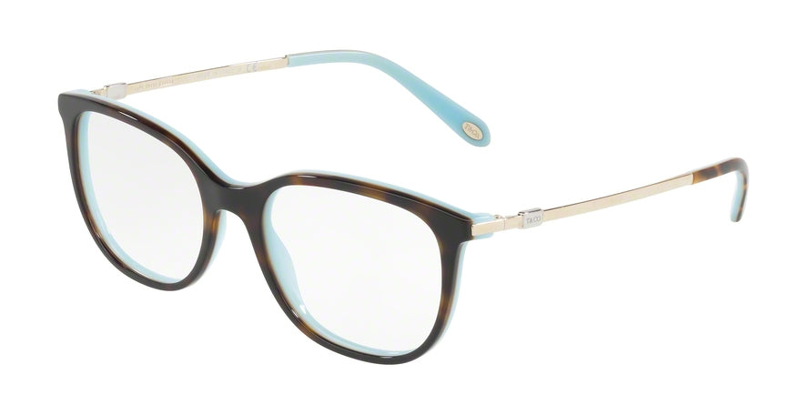 Tiffany TF2149F Square Eyeglasses  8134-HAVANA/BLUE 53-18-140 - Color Map havana