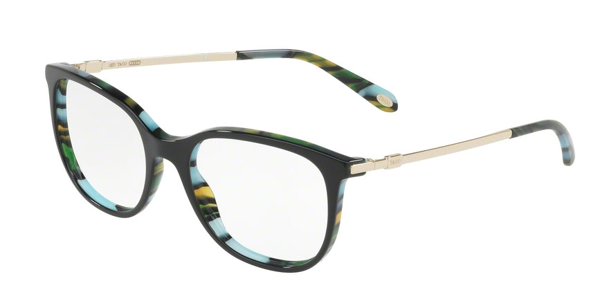 Tiffany TF2149F Square Eyeglasses  8209-BLACK/LAMPS GREEN 53-18-140 - Color Map black