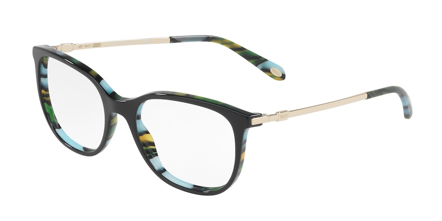 Tiffany TF2149 Square Eyeglasses  8209-BLACK/LAMPS GREEN 53-18-140 - Color Map black