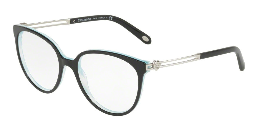 Tiffany TF2152 Phantos Eyeglasses  8193-BLACK/STRIPED BLUE 53-17-140 - Color Map black