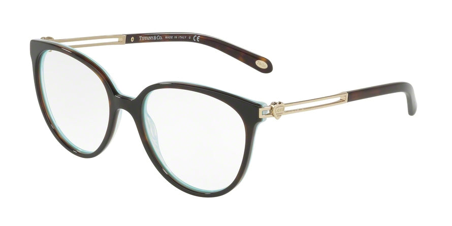 Tiffany TF2152 Phantos Eyeglasses  8217-HAVANA/STRIPED BLUE 53-17-140 - Color Map havana