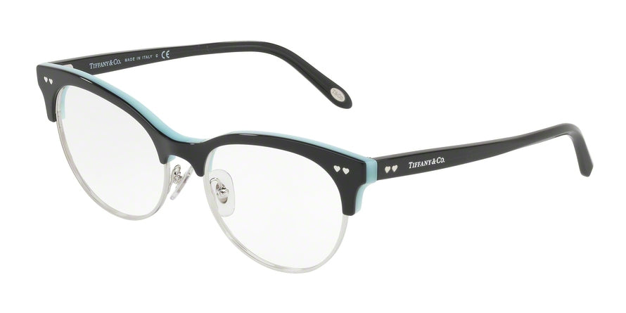 Tiffany TF2156 Oval Eyeglasses  8055-BLACK/BLUE/SILVER 53-17-140 - Color Map black