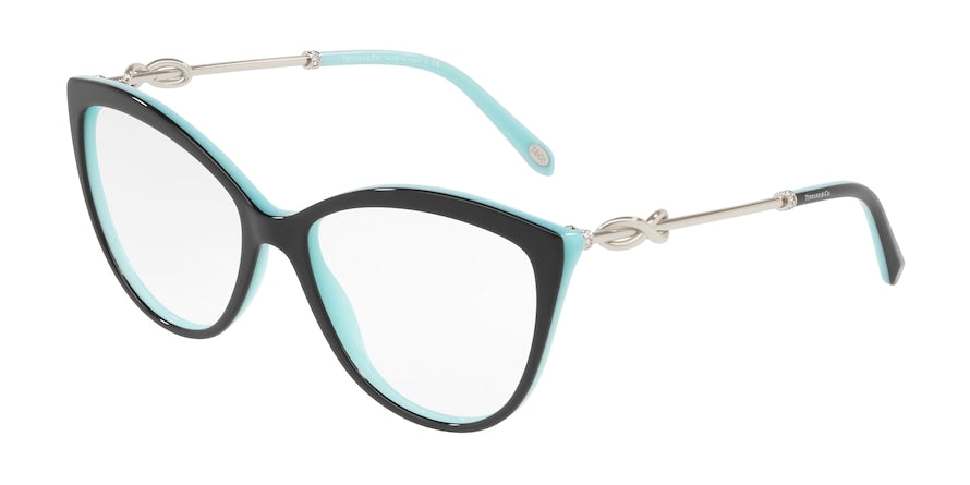 Tiffany TF2161B Cat Eye Eyeglasses  8055-BLACK ON TIFFANY BLUE 54-17-140 - Color Map black