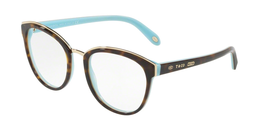 Tiffany TF2162F Phantos Eyeglasses  8134-HAVANA/BLUE 53-20-145 - Color Map havana