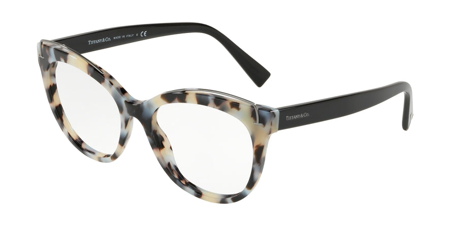 Tiffany TF2166F Cat Eye Eyeglasses  8213-BEIGE HAVANA/BLUE 53-17-140 - Color Map havana