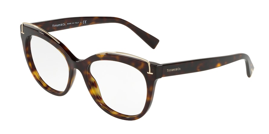 Tiffany TF2166 Cat Eye Eyeglasses  8015-DARK HAVANA 53-17-140 - Color Map havana