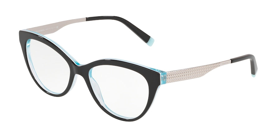Tiffany TF2180F Butterfly Eyeglasses  8274-BLACK/CRYSTAL BLUE 54-16-140 - Color Map black