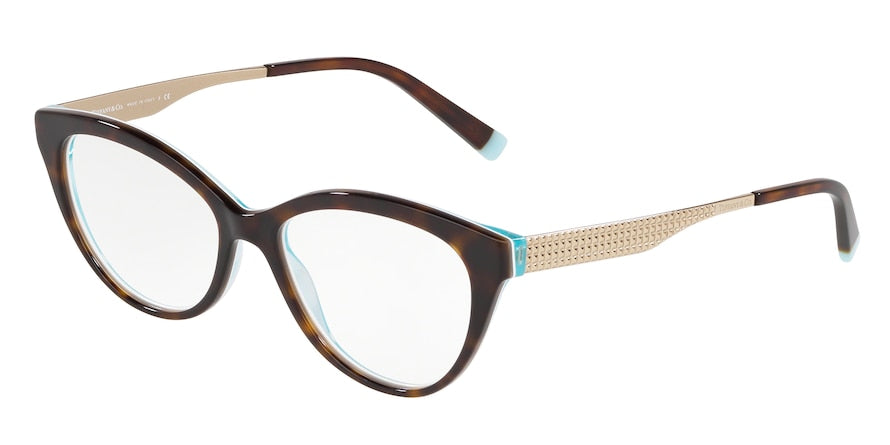 Tiffany TF2180F Butterfly Eyeglasses  8275-HAVANA/CRYSTAL BLUE 54-16-140 - Color Map havana