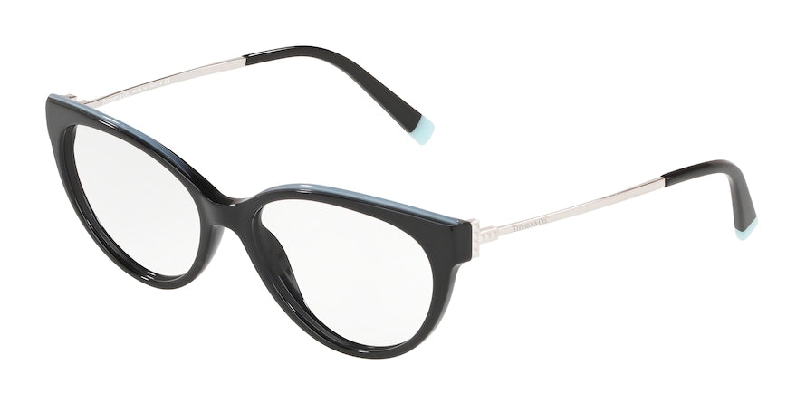 Tiffany TF2183 Cat Eye Eyeglasses  8001-BLACK/BLUE 54-16-140 - Color Map black