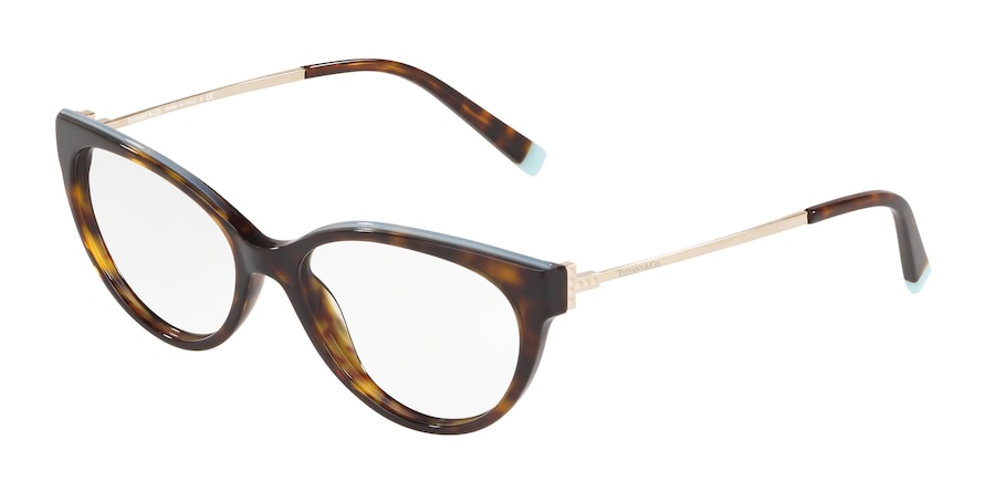 Tiffany TF2183 Cat Eye Eyeglasses  8015-HAVANA/BLUE 54-16-140 - Color Map havana