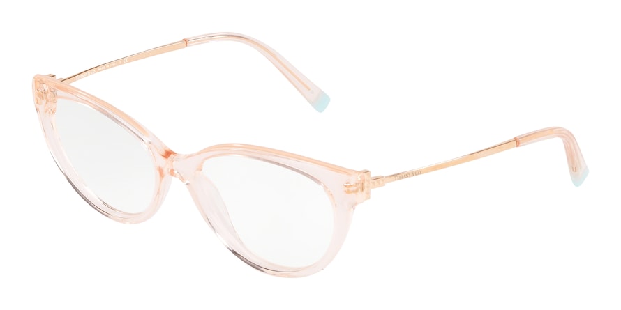 Tiffany TF2183 Cat Eye Eyeglasses  8278-CRYSTAL ROSE PEACH/NUDE 54-16-140 - Color Map pink