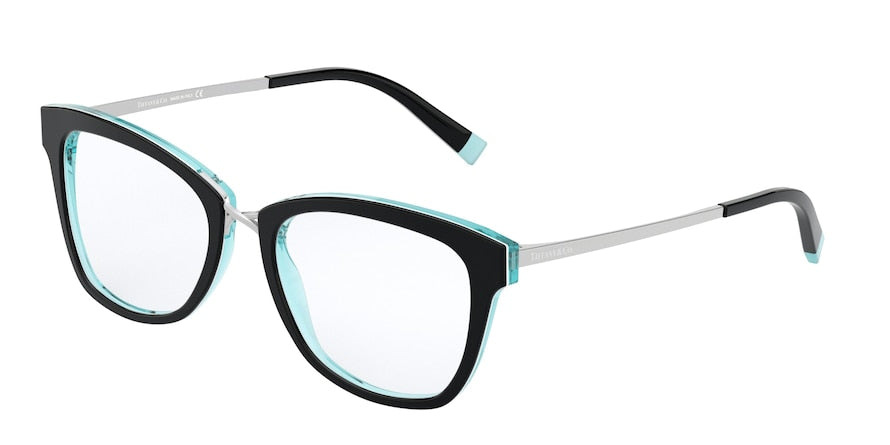Tiffany TF2186 Square Eyeglasses  8274-BLACK/CRYSTAL BLUE 52-18-140 - Color Map black