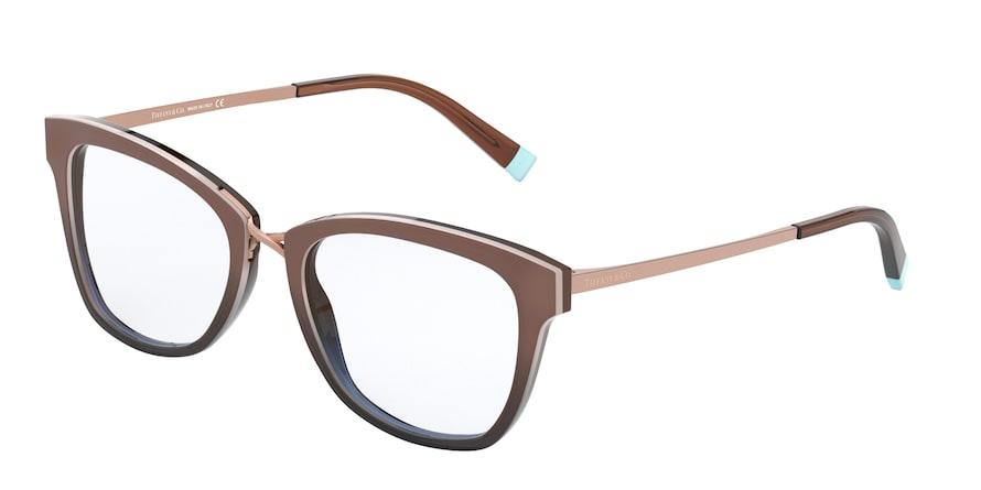 Tiffany TF2186 Square Eyeglasses  8277-BROWN GRAD TRANSP BROWN 52-18-140 - Color Map brown