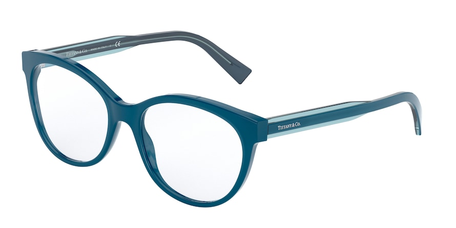 Tiffany TF2188F Cat Eye Eyeglasses  8295-OPAL BLUE 53-17-140 - Color Map blue