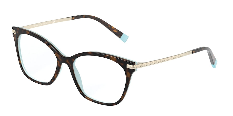 Tiffany TF2194 Square Eyeglasses  8134-HAVANA/BLUE 54-16-140 - Color Map havana