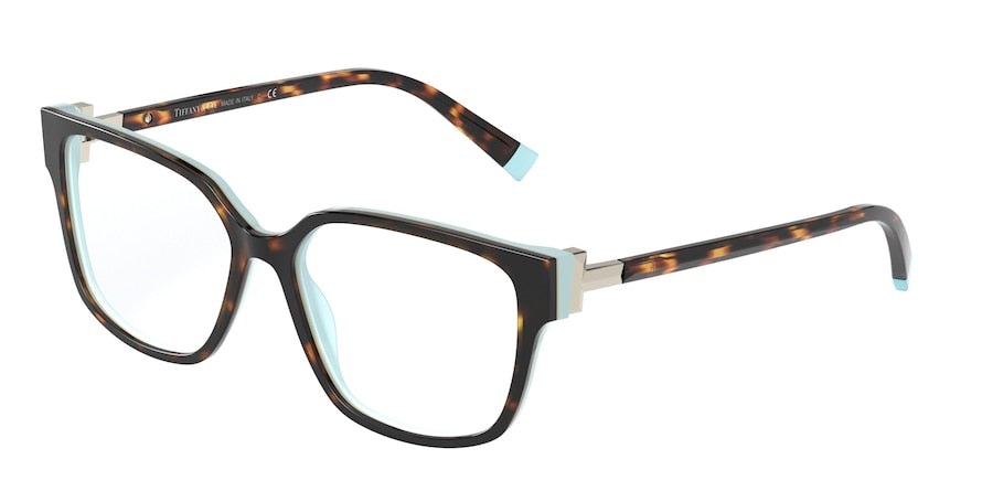 Tiffany TF2197F Square Eyeglasses  8134-HAVANA/BLUE TIFFANY 54-15-140 - Color Map havana