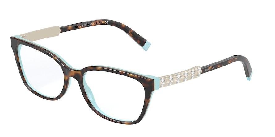 Tiffany TF2199B Pillow Eyeglasses  8134-HAVANA/BLUE TIFFANY 54-16-140 - Color Map havana