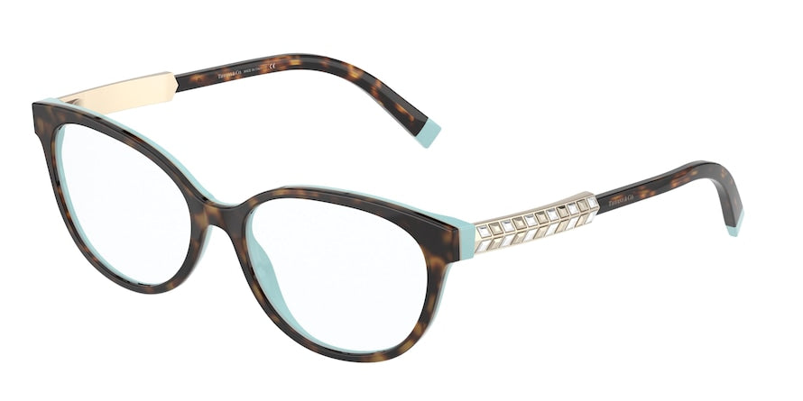 Tiffany TF2203B Butterfly Eyeglasses  8134-HAVANA ON TIFFANY BLUE 48-16-140 - Color Map havana