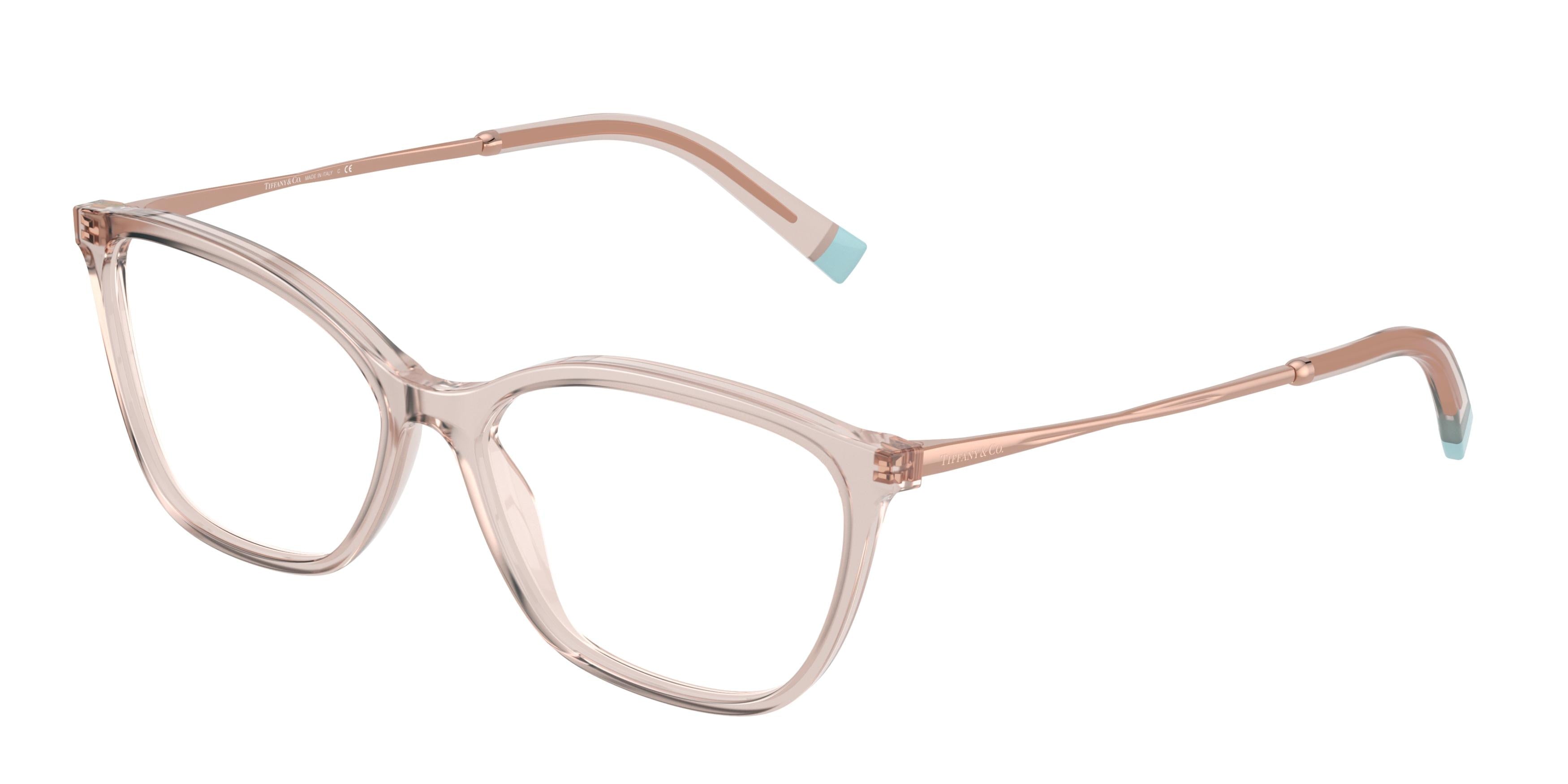 Tiffany TF2205F Butterfly Eyeglasses  8328-Nude Transparent 55-140-15 - Color Map Pink