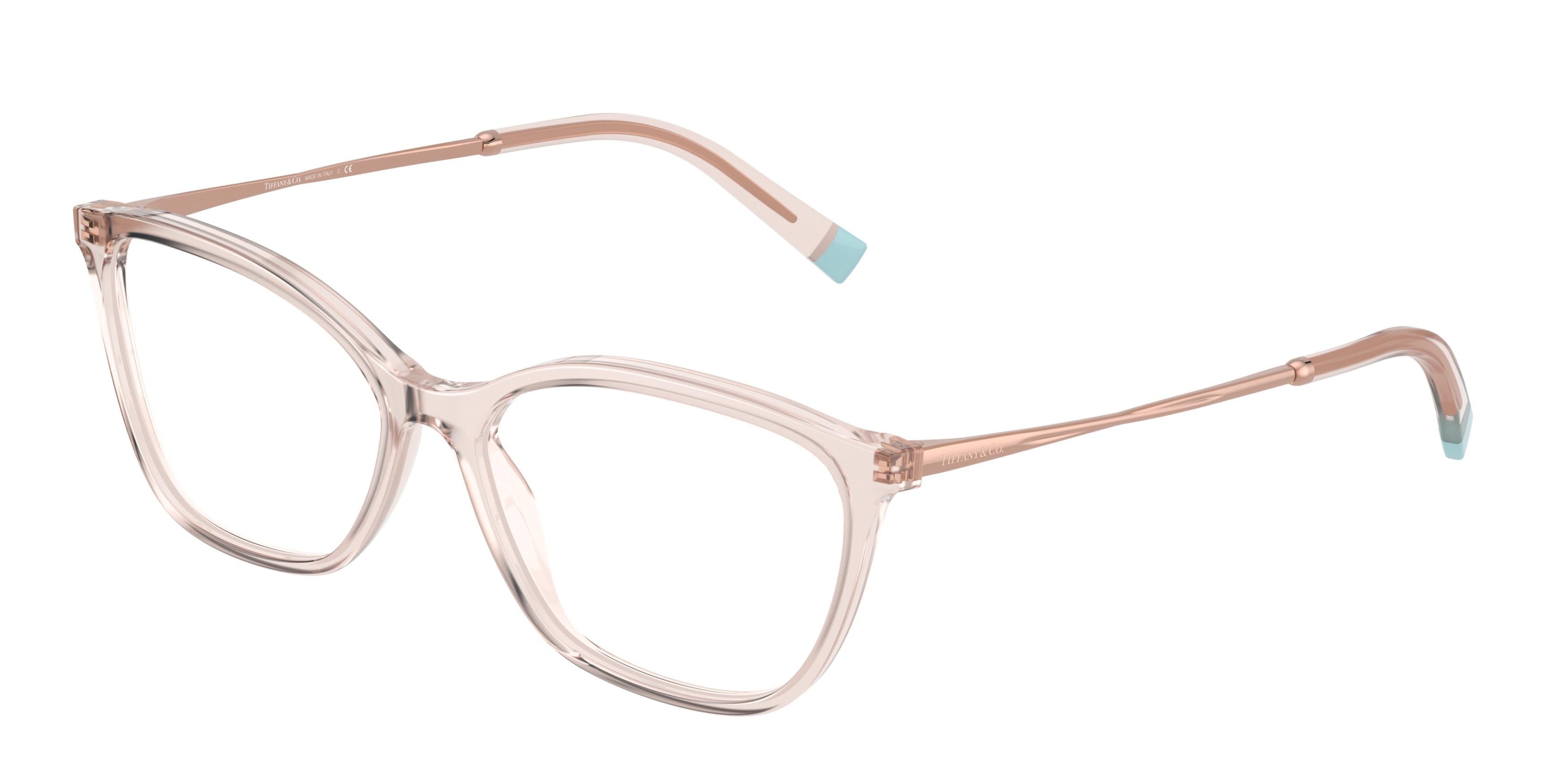 Tiffany TF2205 Butterfly Eyeglasses  8328-Nude Transparent 53-140-15 - Color Map Pink