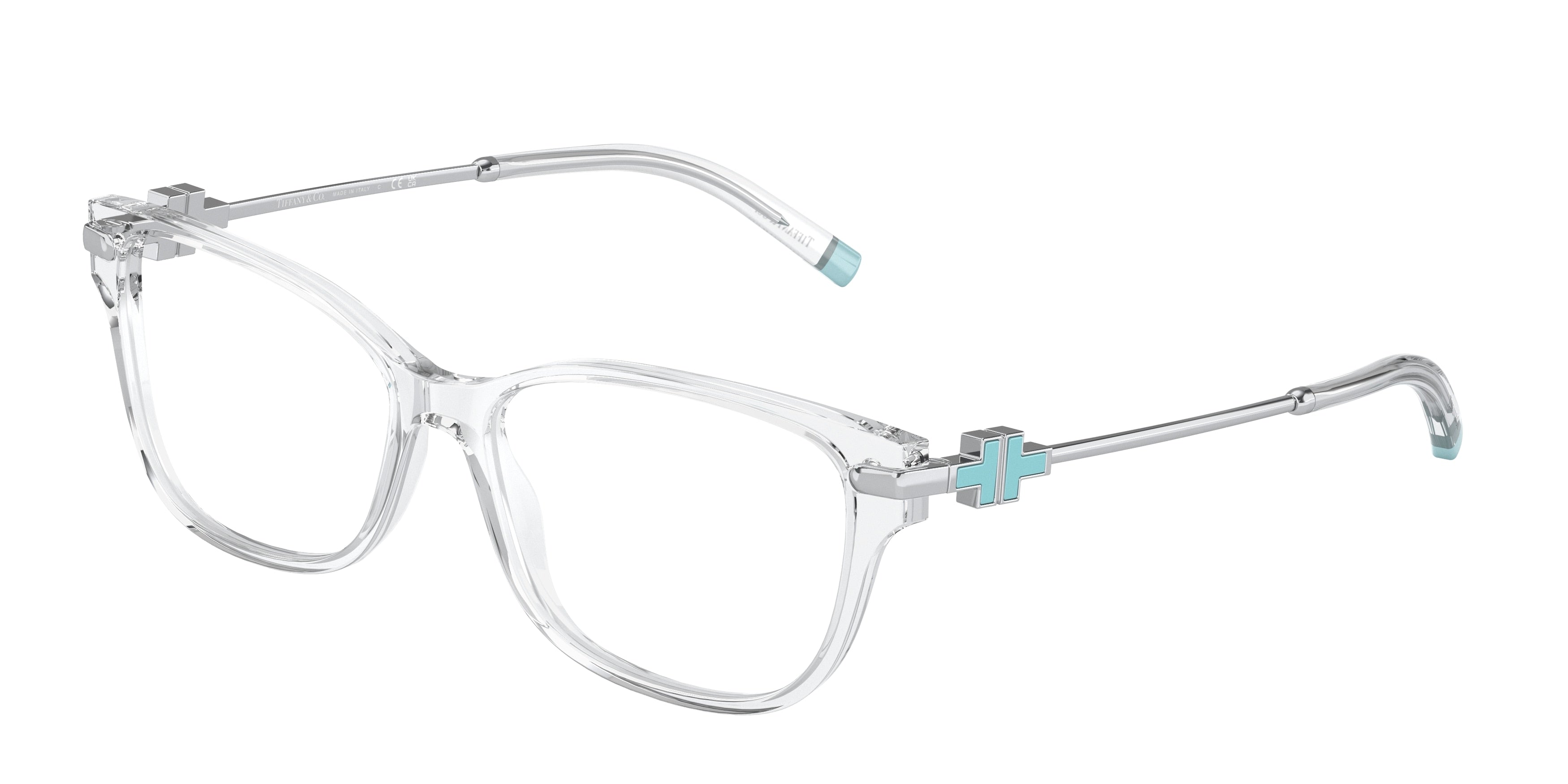 Tiffany TF2207F Rectangle Eyeglasses  8047-Clear 54-140-15 - Color Map Transparent
