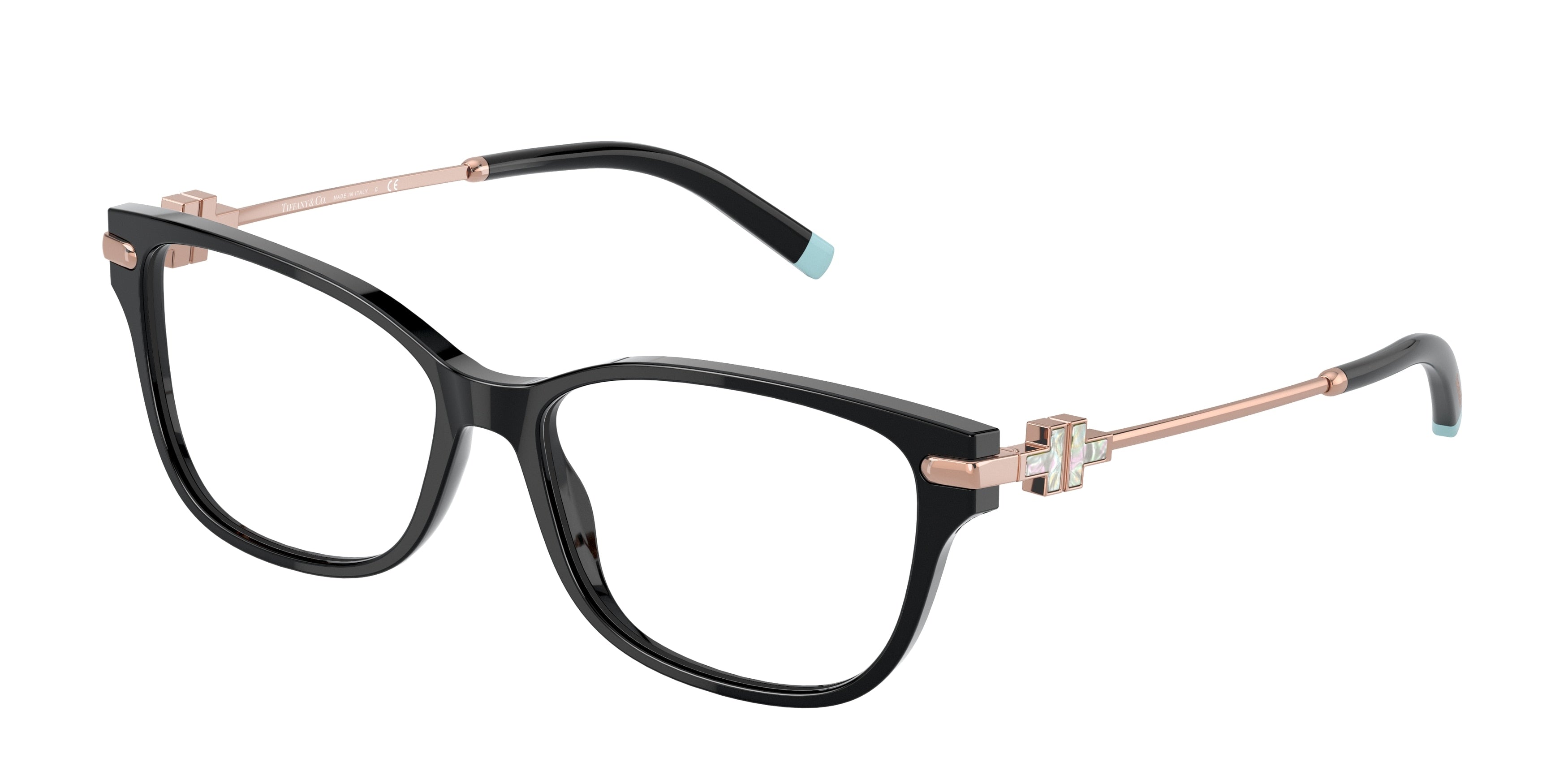 Tiffany TF2207F Rectangle Eyeglasses  8339-Black 54-140-15 - Color Map Black