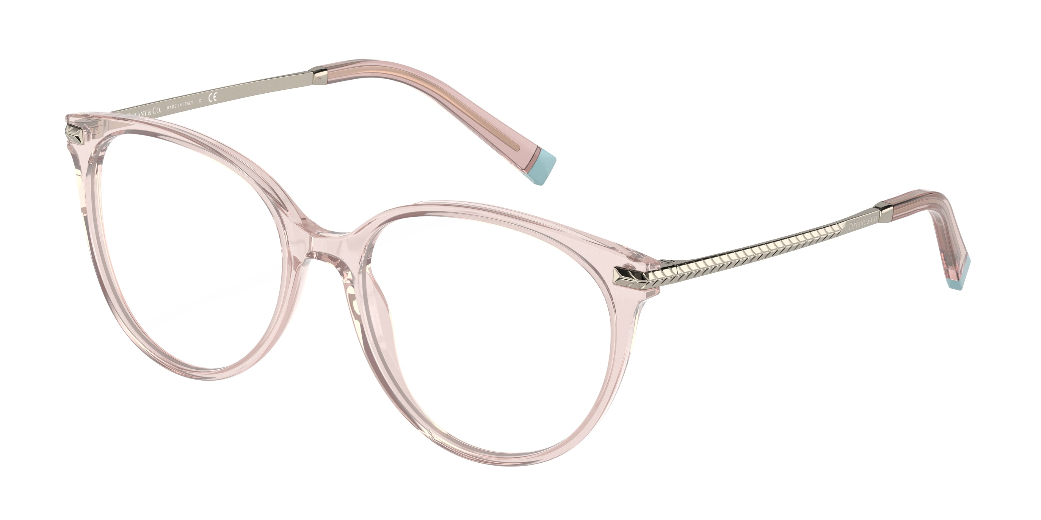 Tiffany TF2209 Phantos Eyeglasses  8328-Nude Transparent 54-140-17 - Color Map Pink