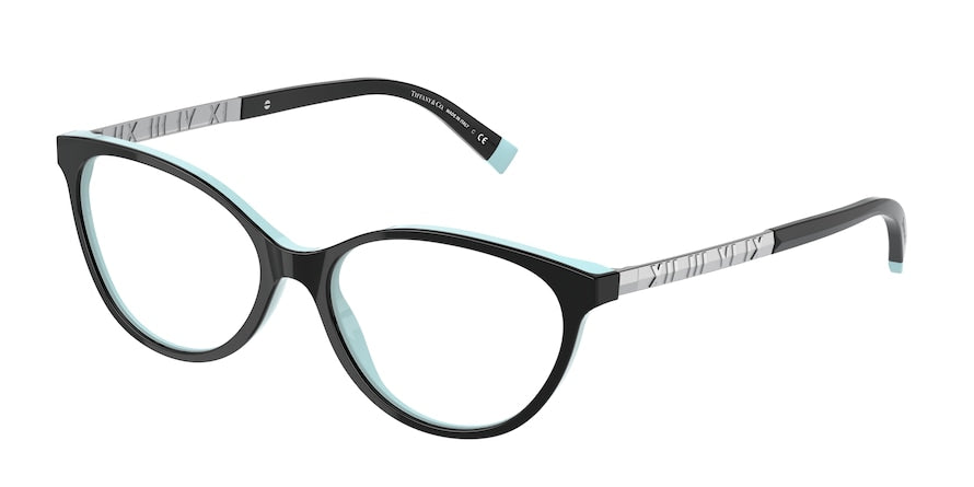 Tiffany TF2212 Cat Eye Eyeglasses  8055-BLACK ON TIFFANY BLUE 54-16-140 - Color Map black
