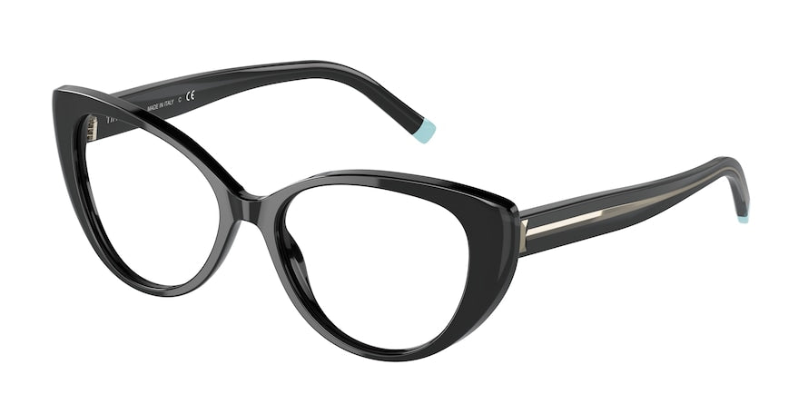 Tiffany TF2213 Cat Eye Eyeglasses  8001-BLACK 53-16-140 - Color Map black