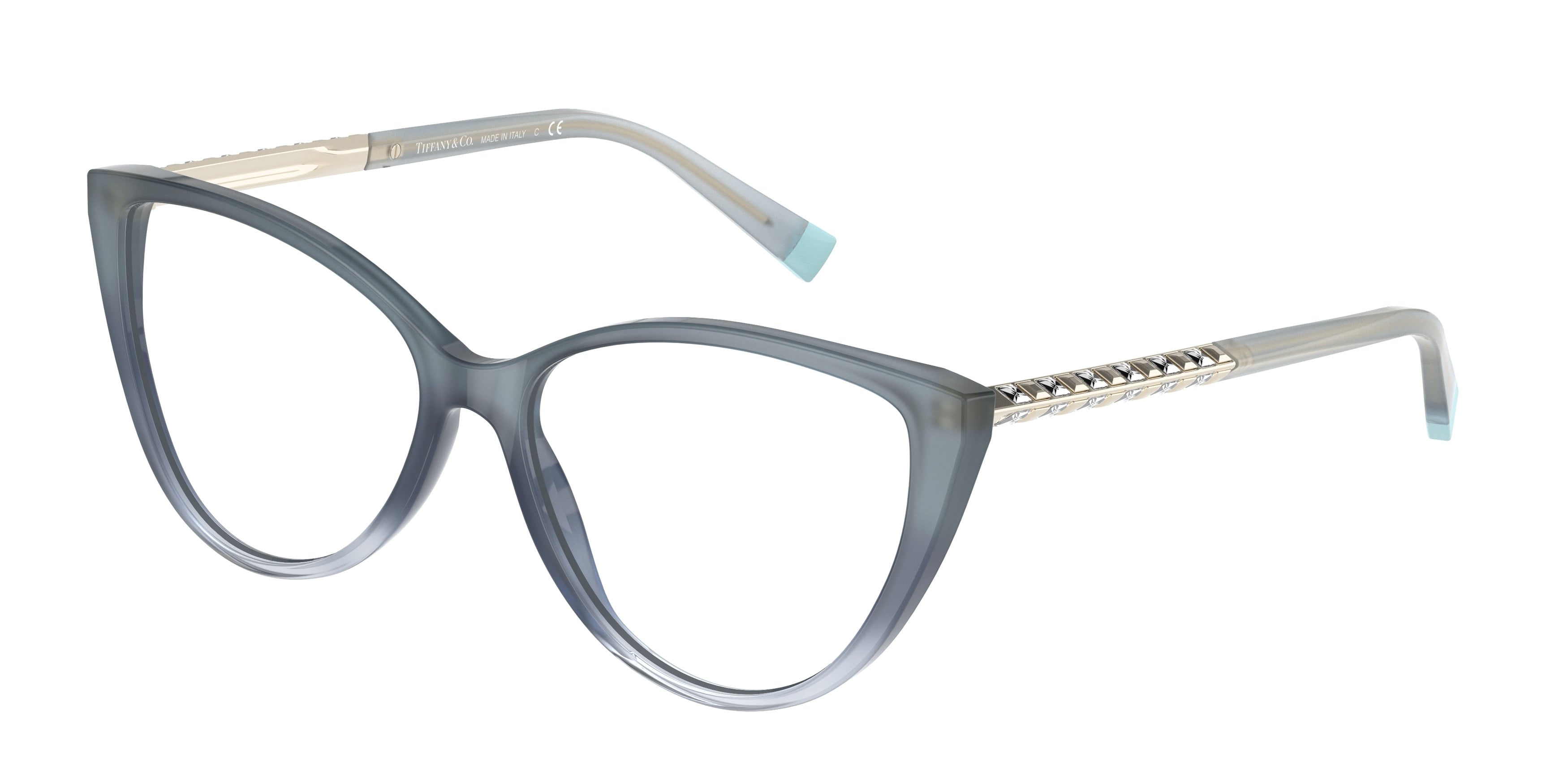 Tiffany TF2214B Cat Eye Eyeglasses  8298-Grey Blue Gradient 53-140-15 - Color Map Grey