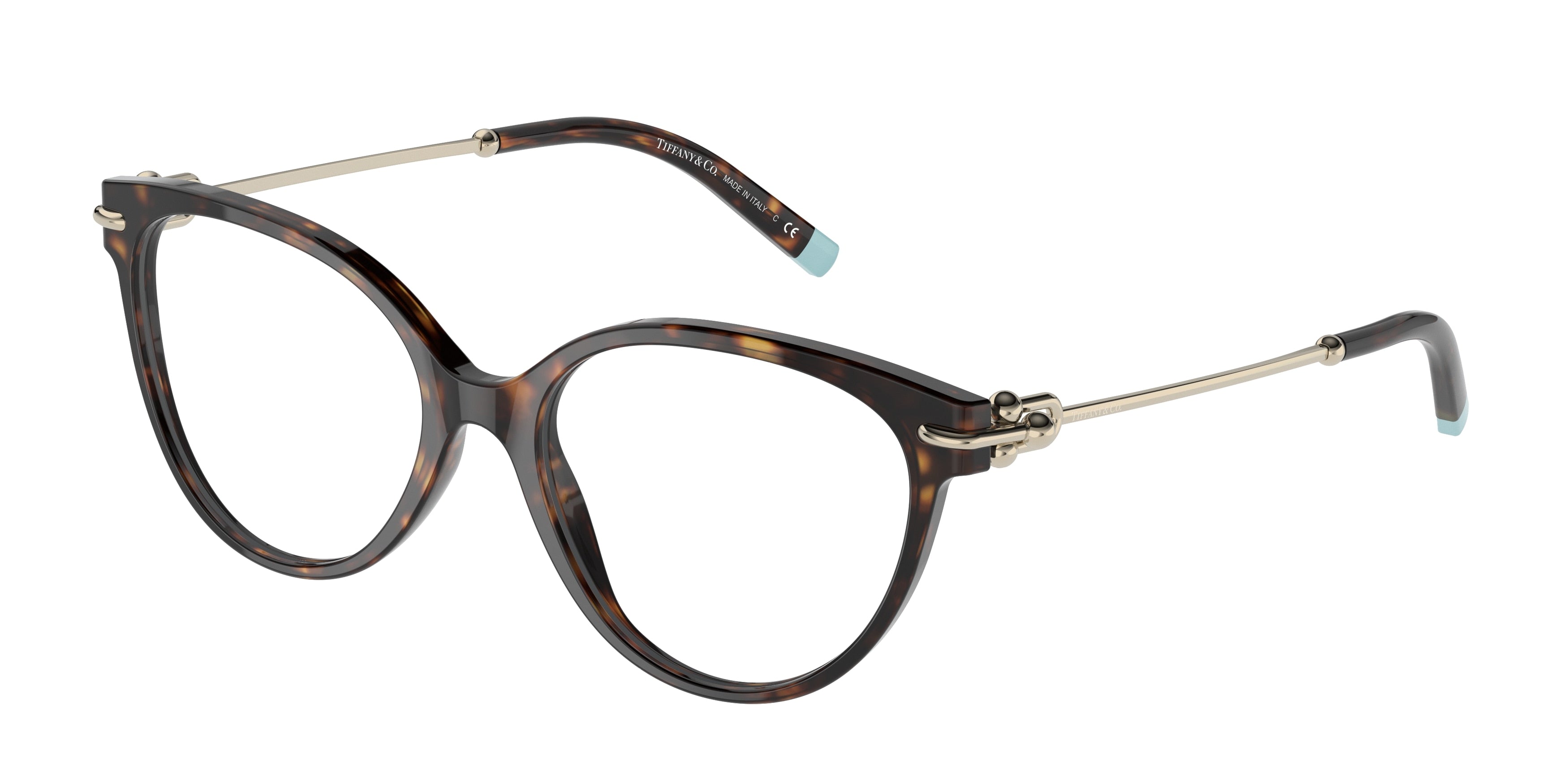 Tiffany TF2217F Cat Eye Eyeglasses  8015-Havana 53-140-17 - Color Map Tortoise