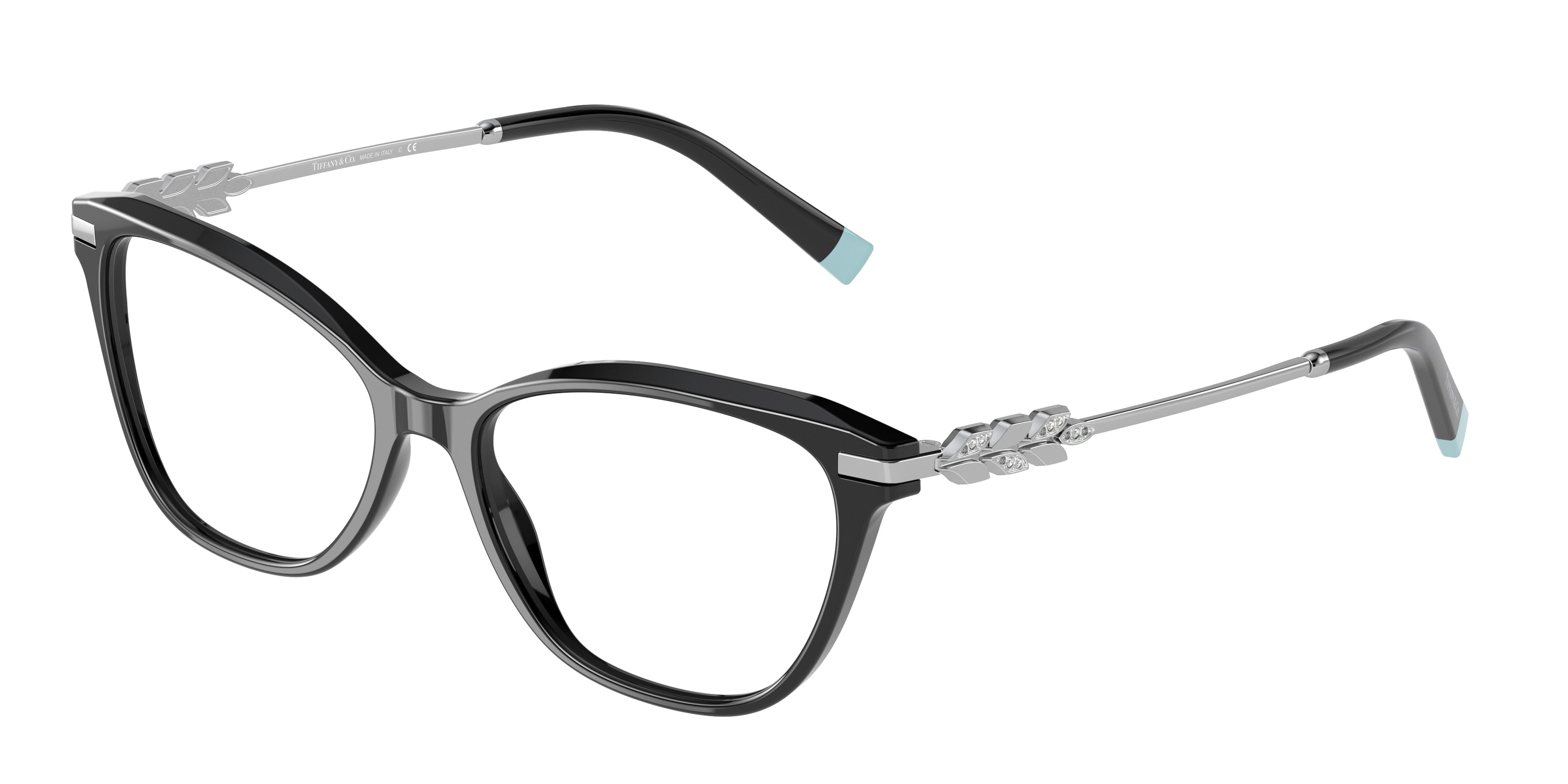 Tiffany TF2219BF Pillow Eyeglasses  8001-Black 52-140-16 - Color Map Black