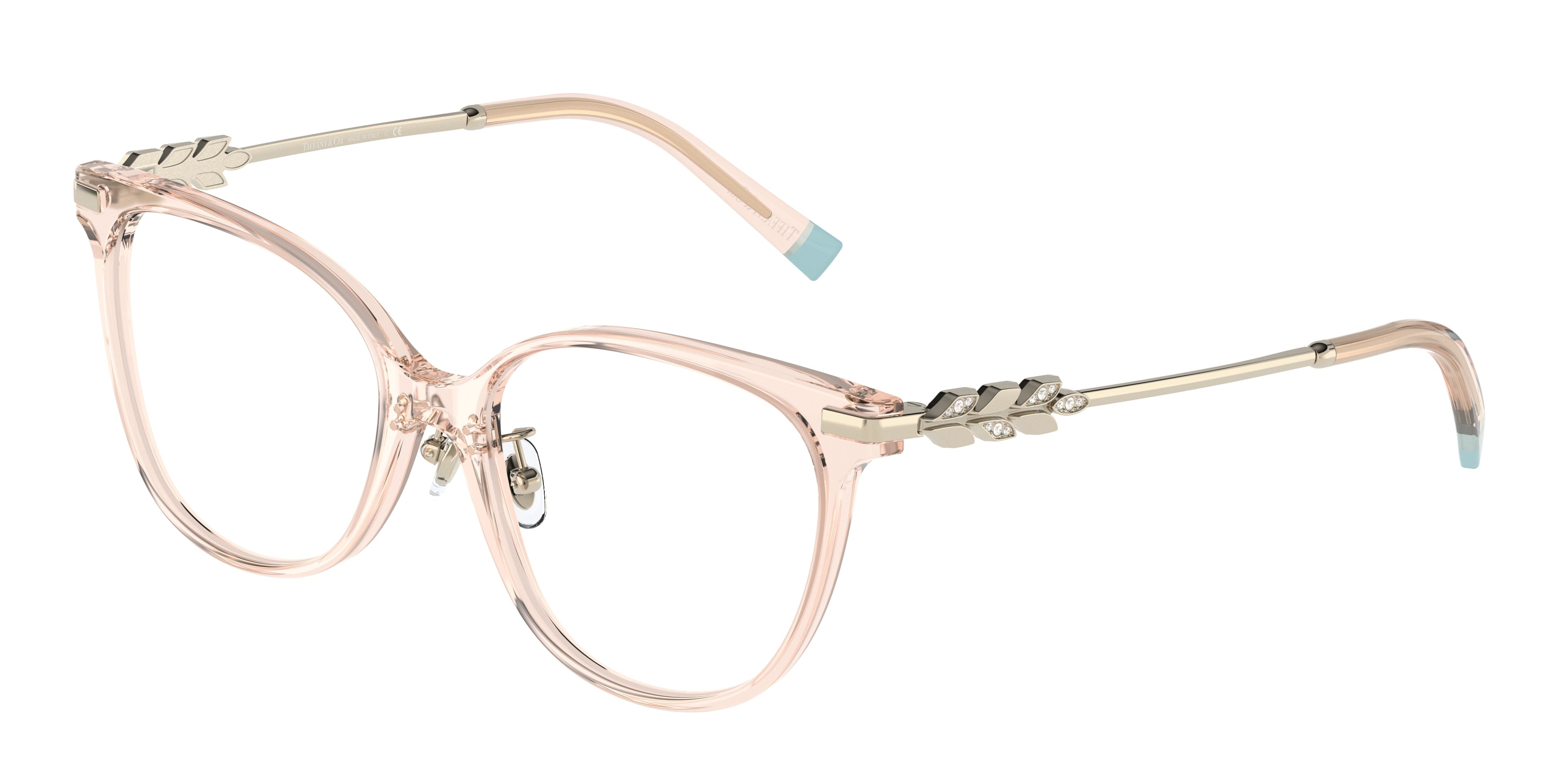 Tiffany TF2220BF Cat Eye Eyeglasses  8337-Nude Transparent 52-140-16 - Color Map Pink