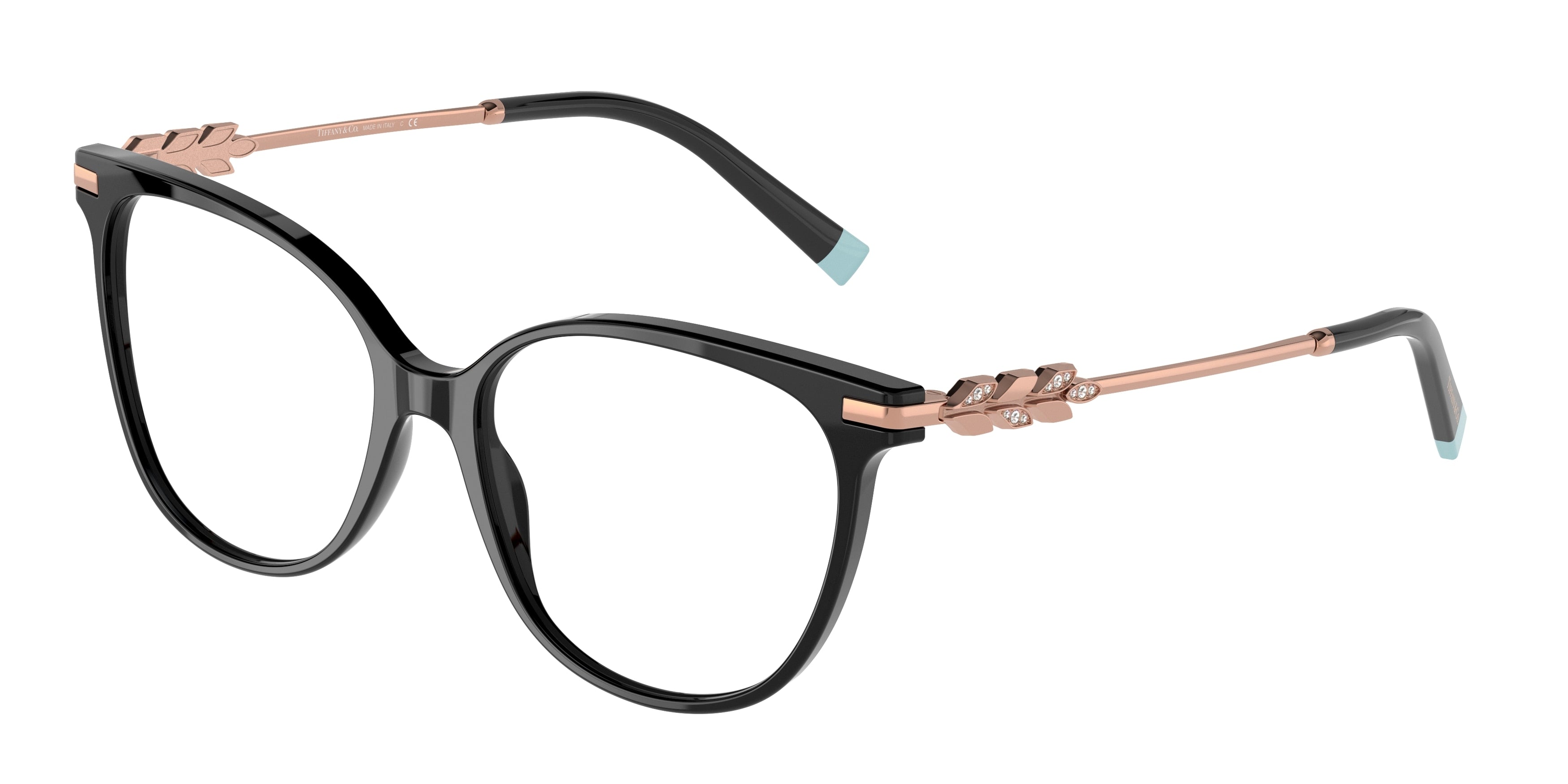 Tiffany TF2220B Cat Eye Eyeglasses  8001-Black 54-140-16 - Color Map Black