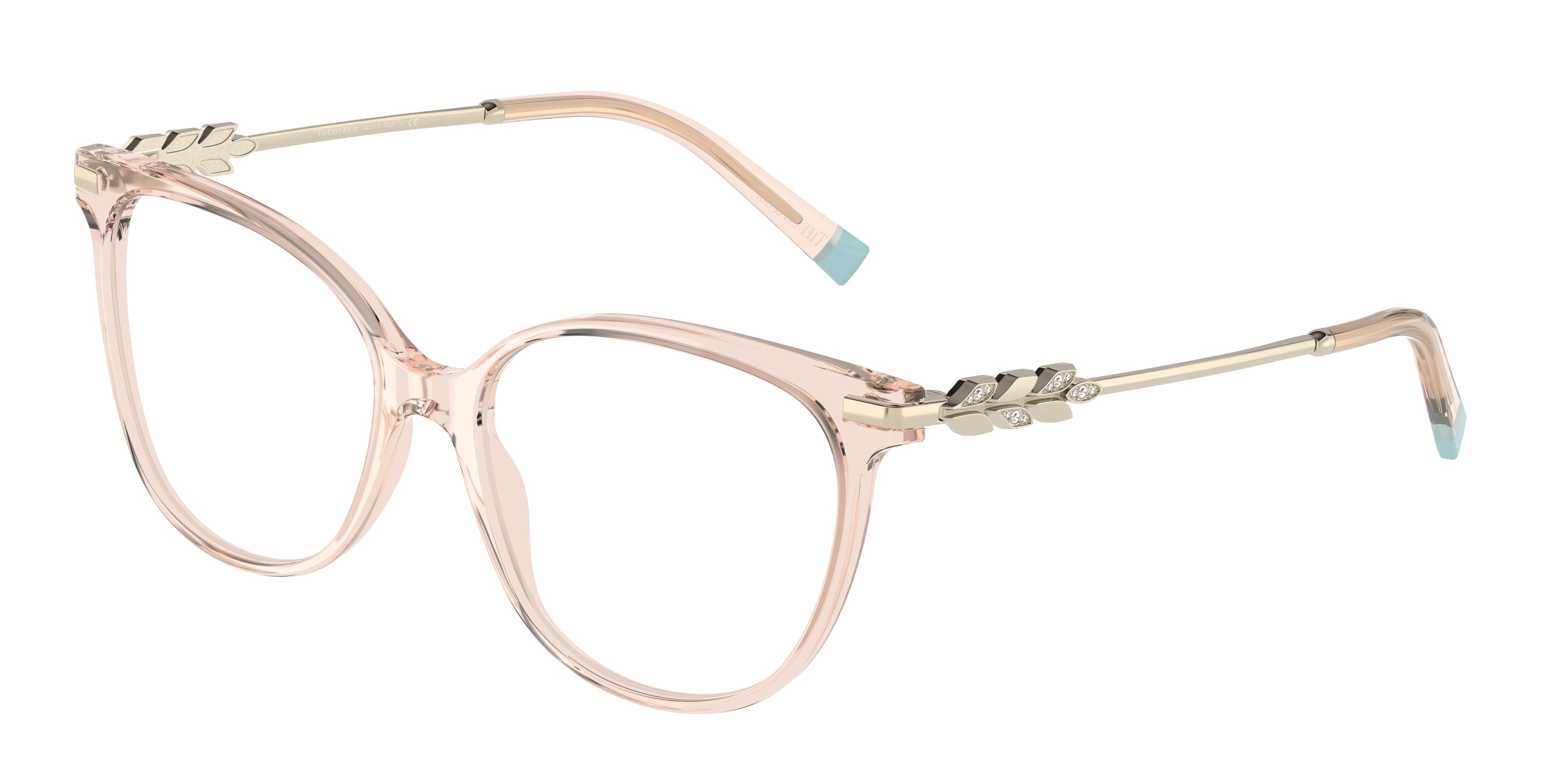 Tiffany TF2220B Cat Eye Eyeglasses  8337-Nude Transparent 54-140-16 - Color Map Pink