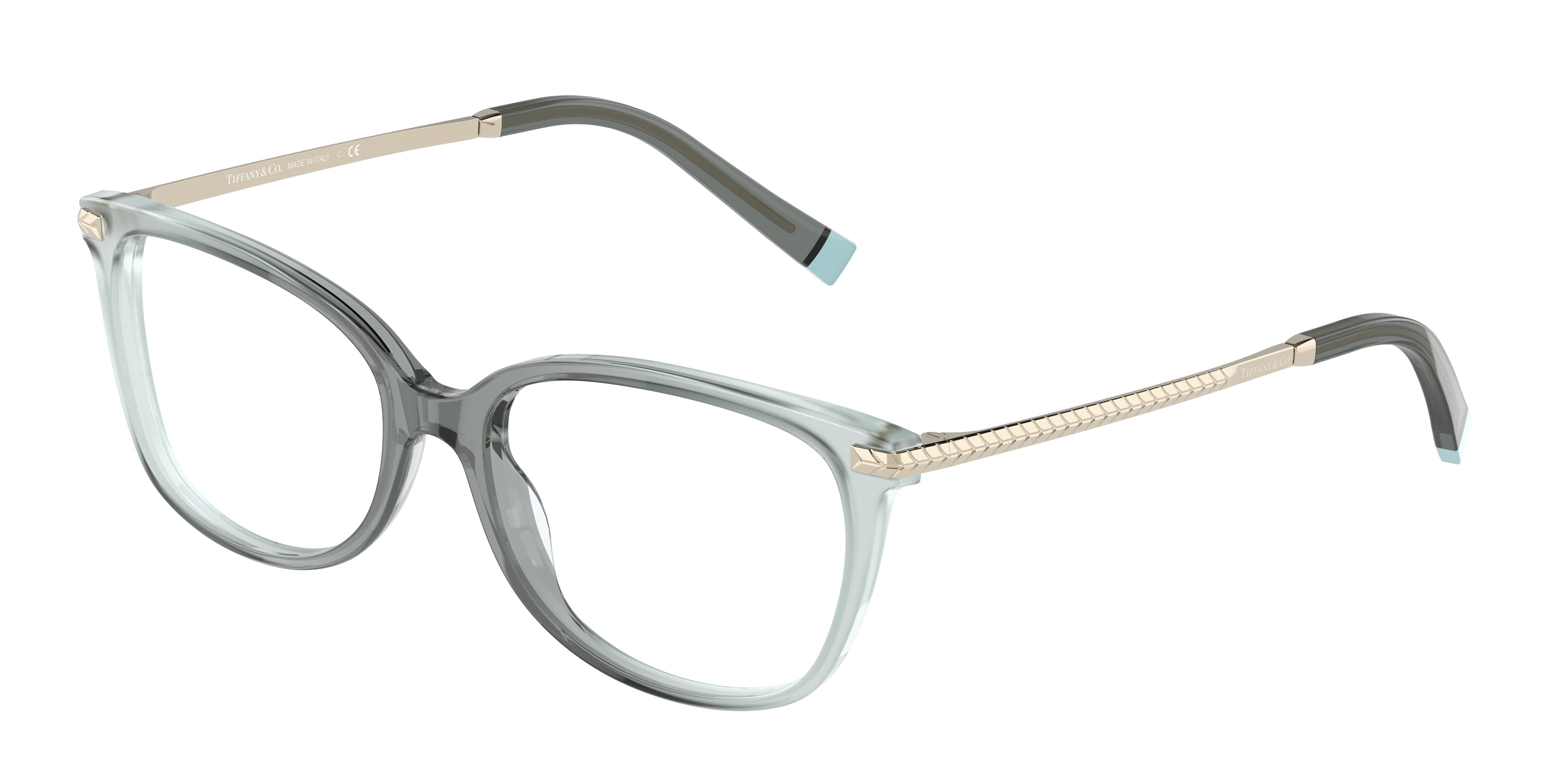 Tiffany TF2221 Rectangle Eyeglasses  8346-Green Gradient Milky Green 54-140-16 - Color Map Green