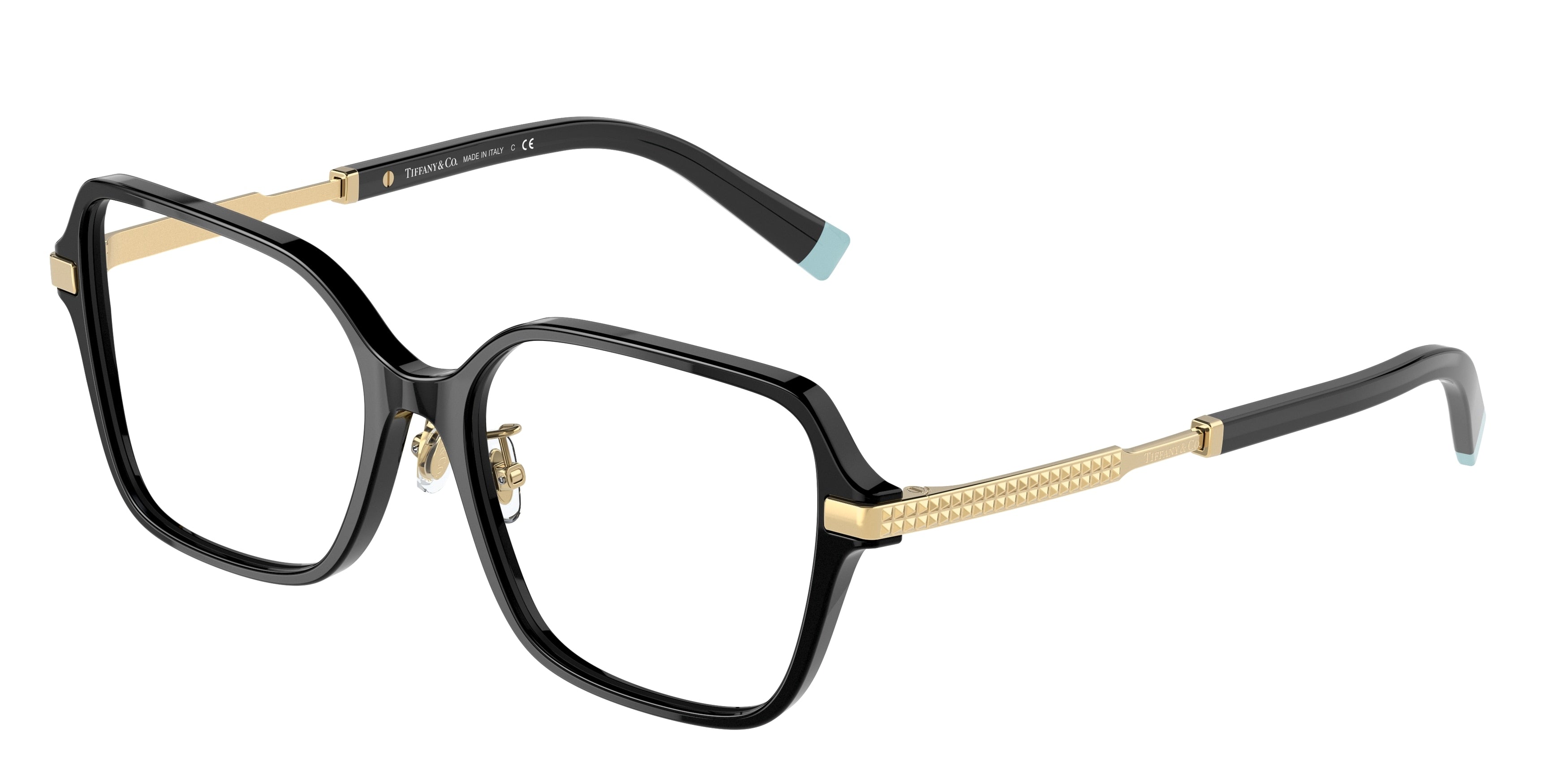 Tiffany TF2222F Square Eyeglasses  8001-Black 54-145-16 - Color Map Black
