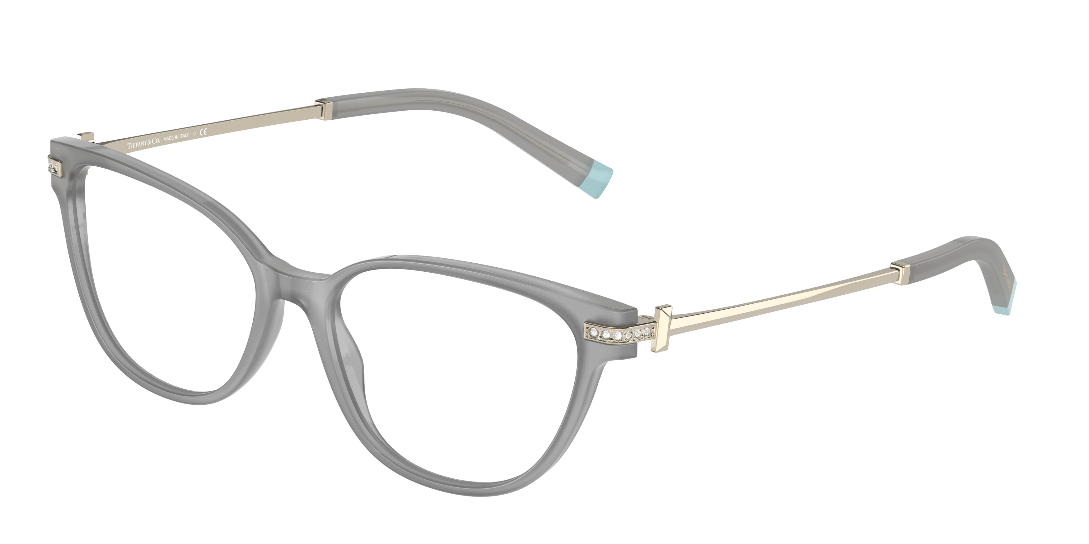 Tiffany TF2223B Cat Eye Eyeglasses  8257-Opal Grey 54-140-16 - Color Map Grey
