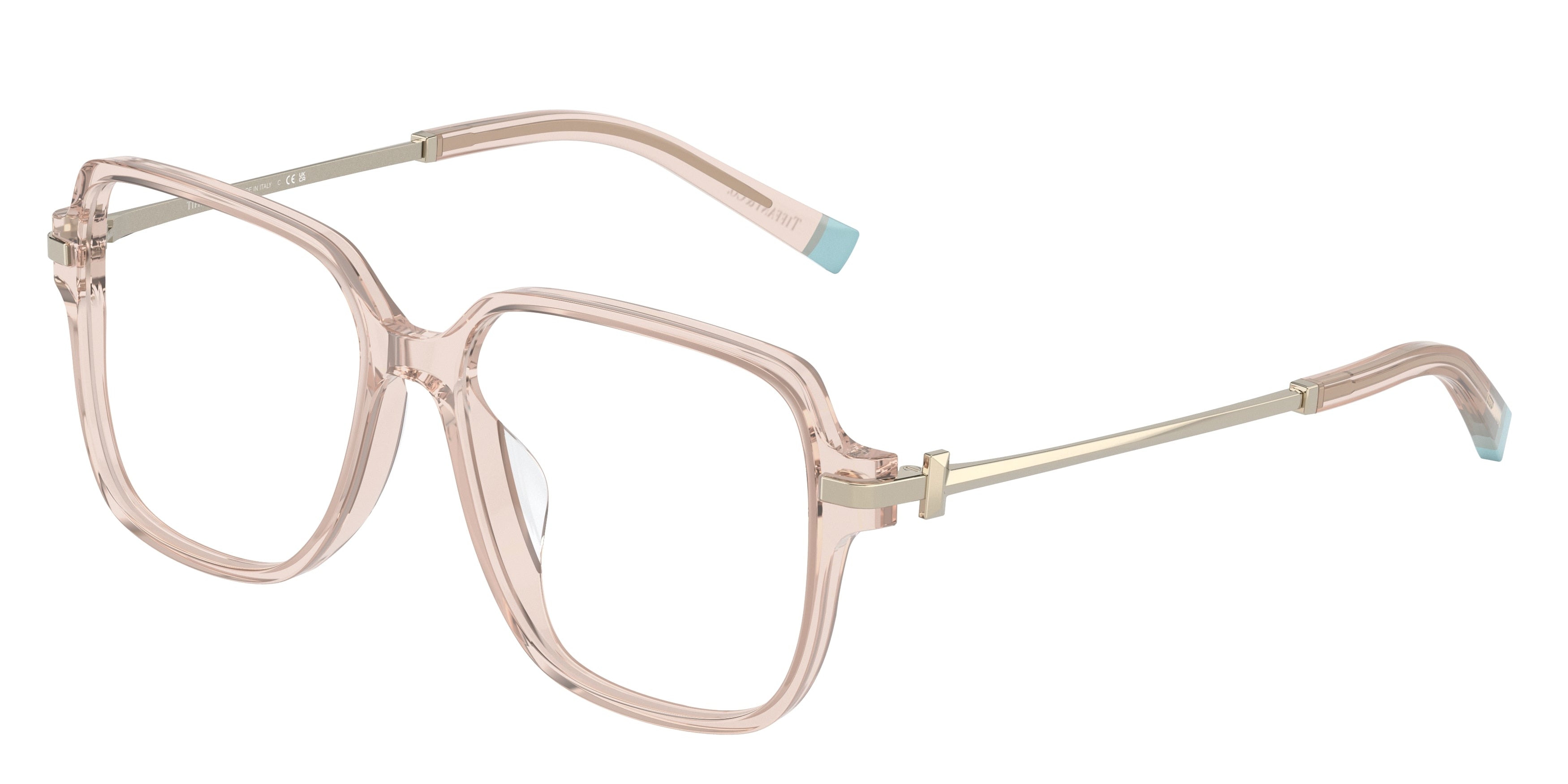 Tiffany TF2224D Square Eyeglasses  8328-Nude Transparent 55-145-14 - Color Map Pink