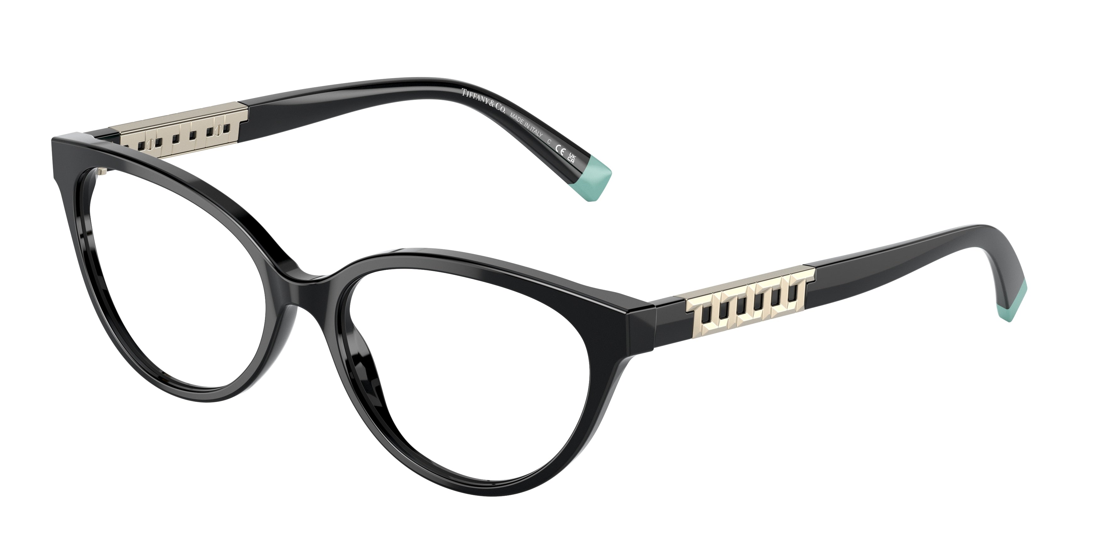 Tiffany TF2226 Cat Eye Eyeglasses  8001-Black 54-140-16 - Color Map Black