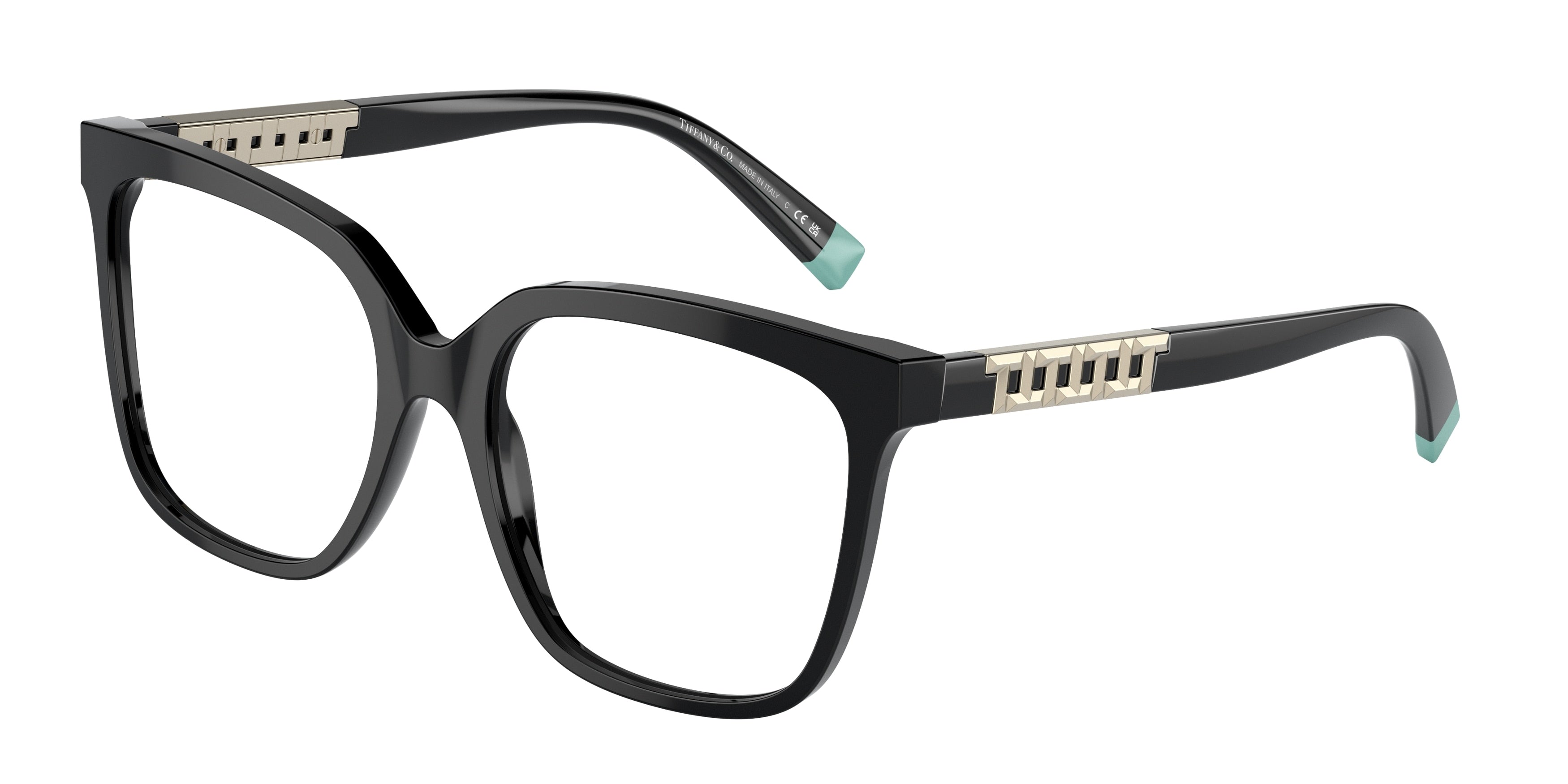 Tiffany TF2227F Square Eyeglasses  8001-Black 54-140-17 - Color Map Black