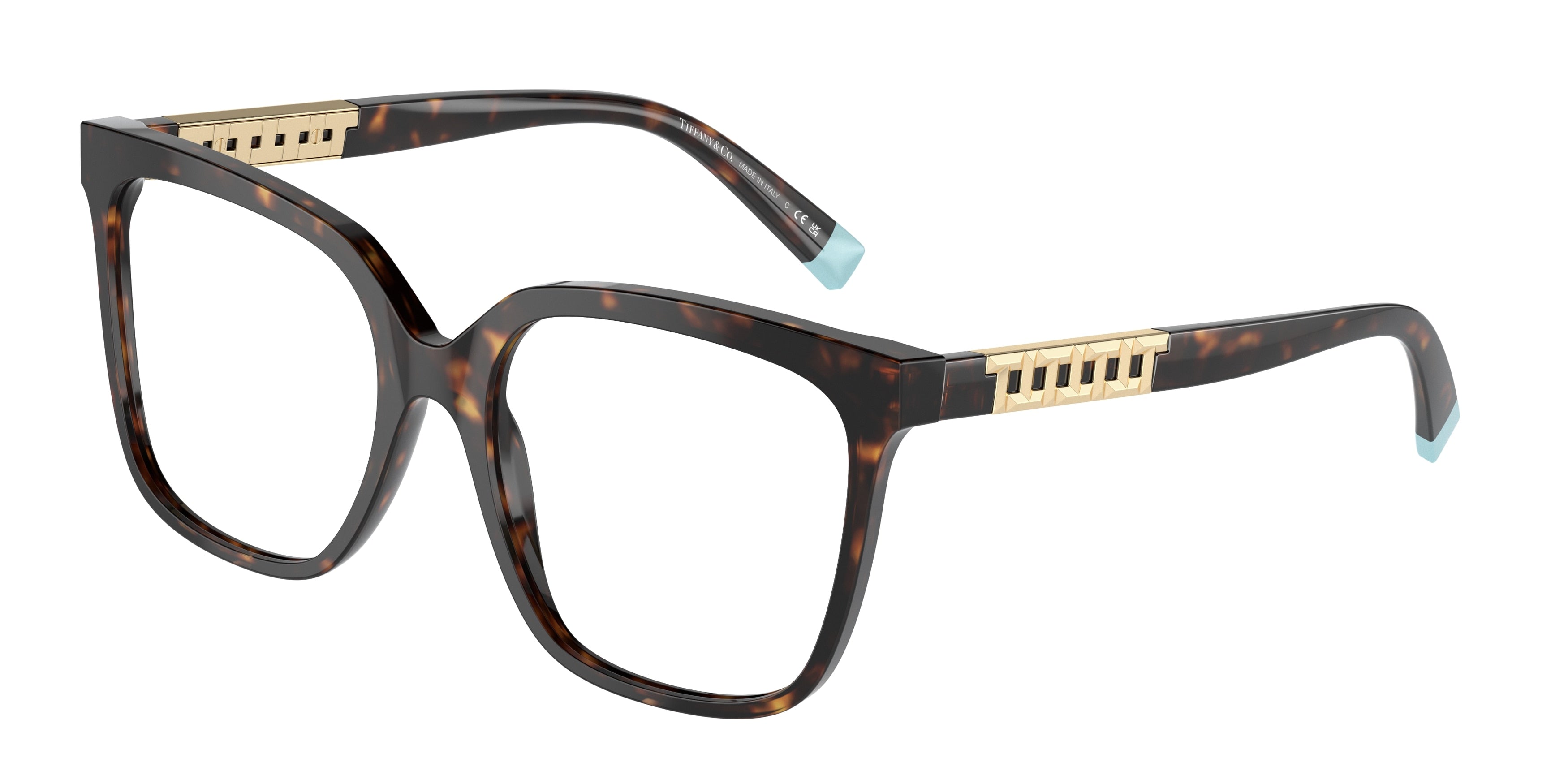 Tiffany TF2227 Square Eyeglasses  8015-Havana 54-140-17 - Color Map Tortoise