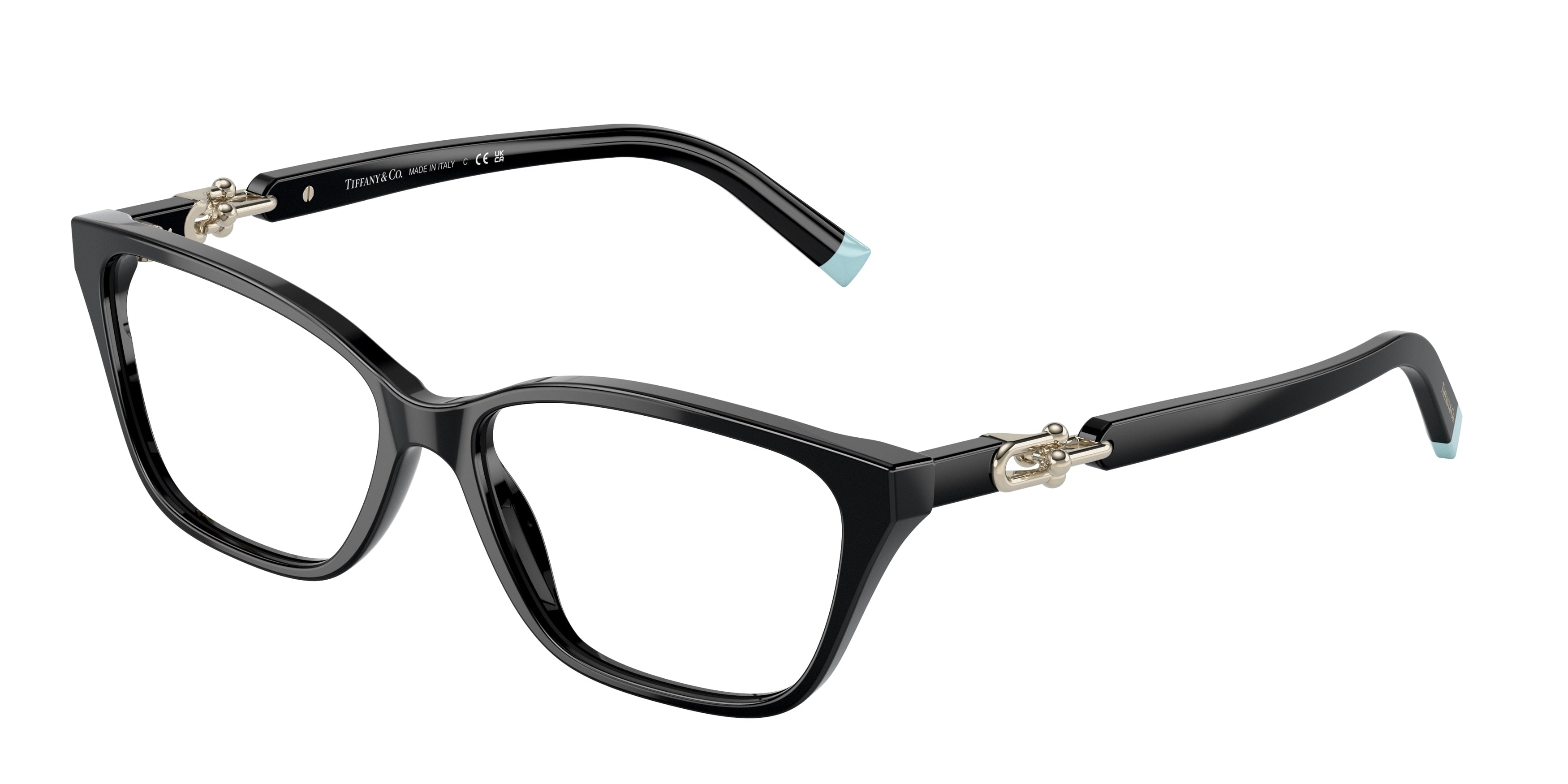 Tiffany TF2229 Rectangle Eyeglasses  8001-Black 55-140-15 - Color Map Black